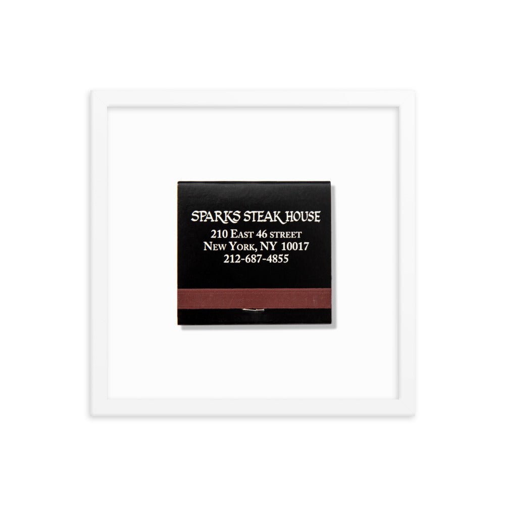 Sparks Steak House Matchbox Framed Print - Liza Pruitt