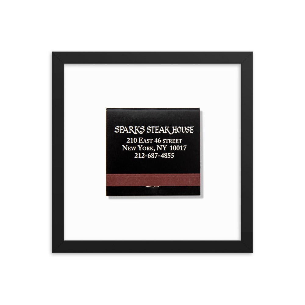 Sparks Steak House Matchbox Framed Print - Liza Pruitt
