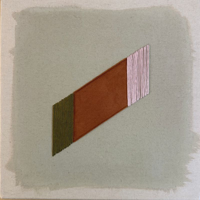 Stone With Olive Band | 10" h x 10" w - Liza Pruitt