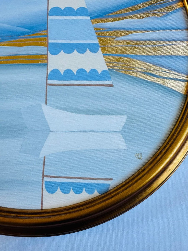 Stripes & Scallops | 18.25" h x 18.25"w | Framed - Liza Pruitt