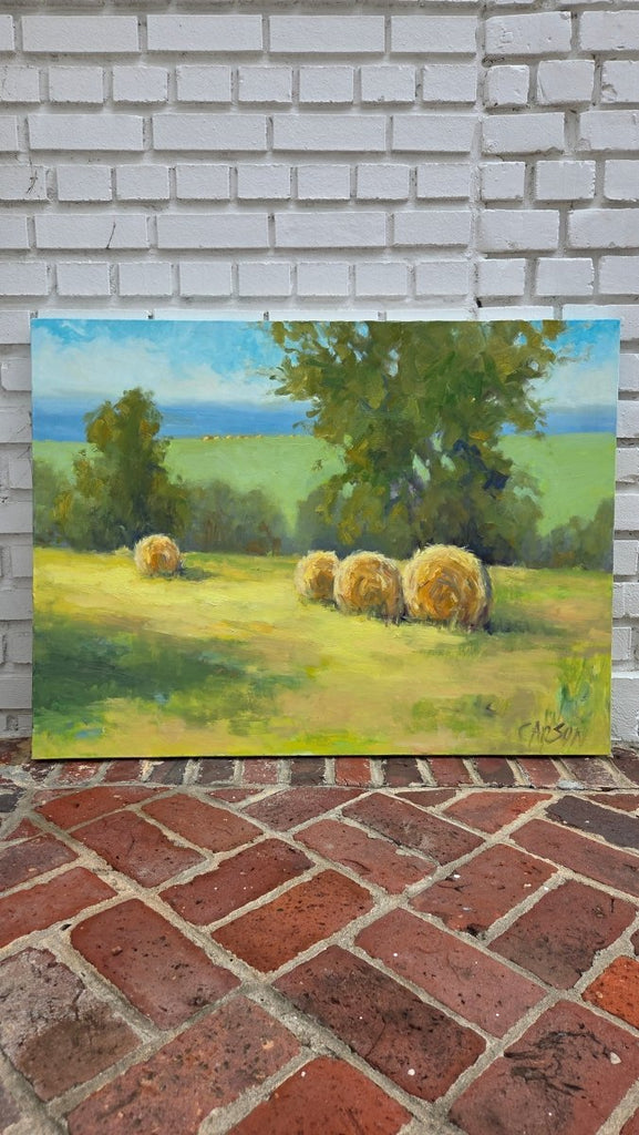 Summer Hay Bales | 30" h x 40" w - Liza Pruitt