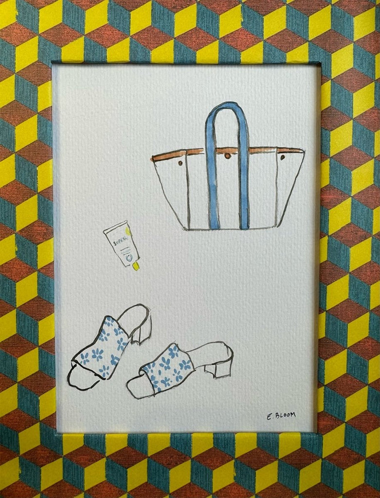 Summer in Portugal | 11" h x 9.5" w | Framed - Liza Pruitt