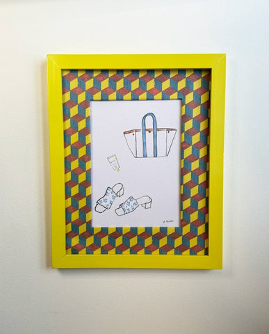 Summer in Portugal | 11" h x 9.5" w | Framed - Liza Pruitt