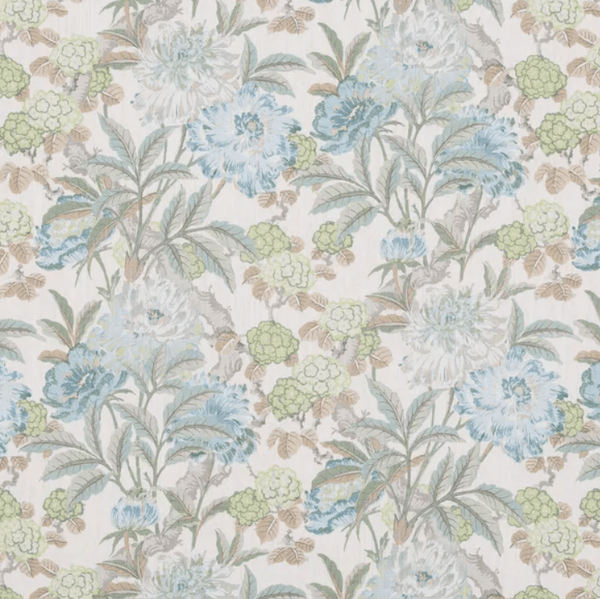 Summer Peony in Aqua by Lee Jofa Bolster - Liza Pruitt