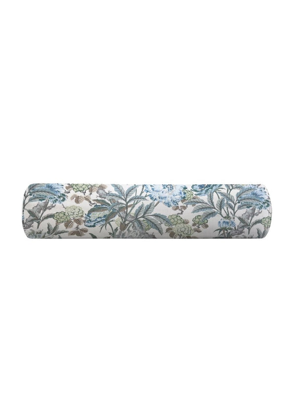 Summer Peony in Aqua by Lee Jofa Bolster - Liza Pruitt