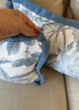Summer Peony in Blue Pillow Cover by GP&J Baker - Liza Pruitt