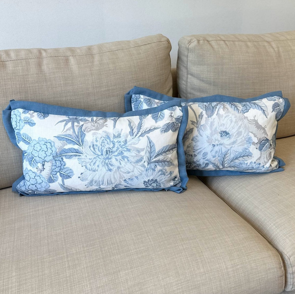 Summer Peony in Blue Pillow Cover by GP&J Baker - Liza Pruitt