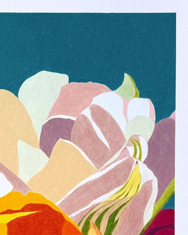Sun and Moon Flower | 24" h x 18" w - Liza Pruitt