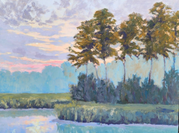 Sun Rising Over the Sounds | 36" h x 48" w - Liza Pruitt