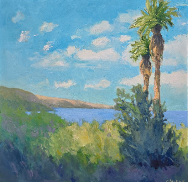 Sunlit Palms | 36" h x 36" w - Liza Pruitt