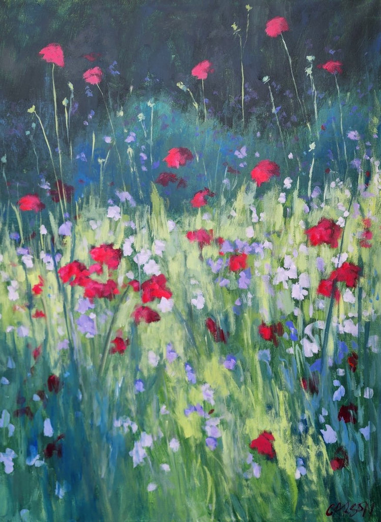 Sunlit Wildflowers | 48" h x 36" w - Liza Pruitt