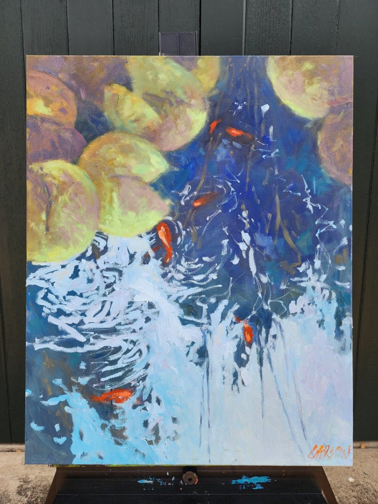 Sunnyside Koi Pond | 30" h x 24" w - Liza Pruitt