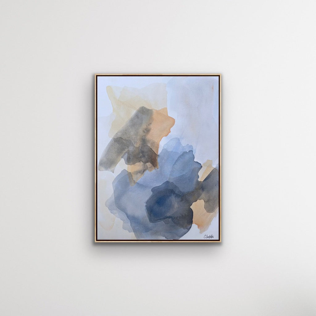 Sunrise Over Steel Blue Waters | 40" h x 30” w | Framed - Liza Pruitt