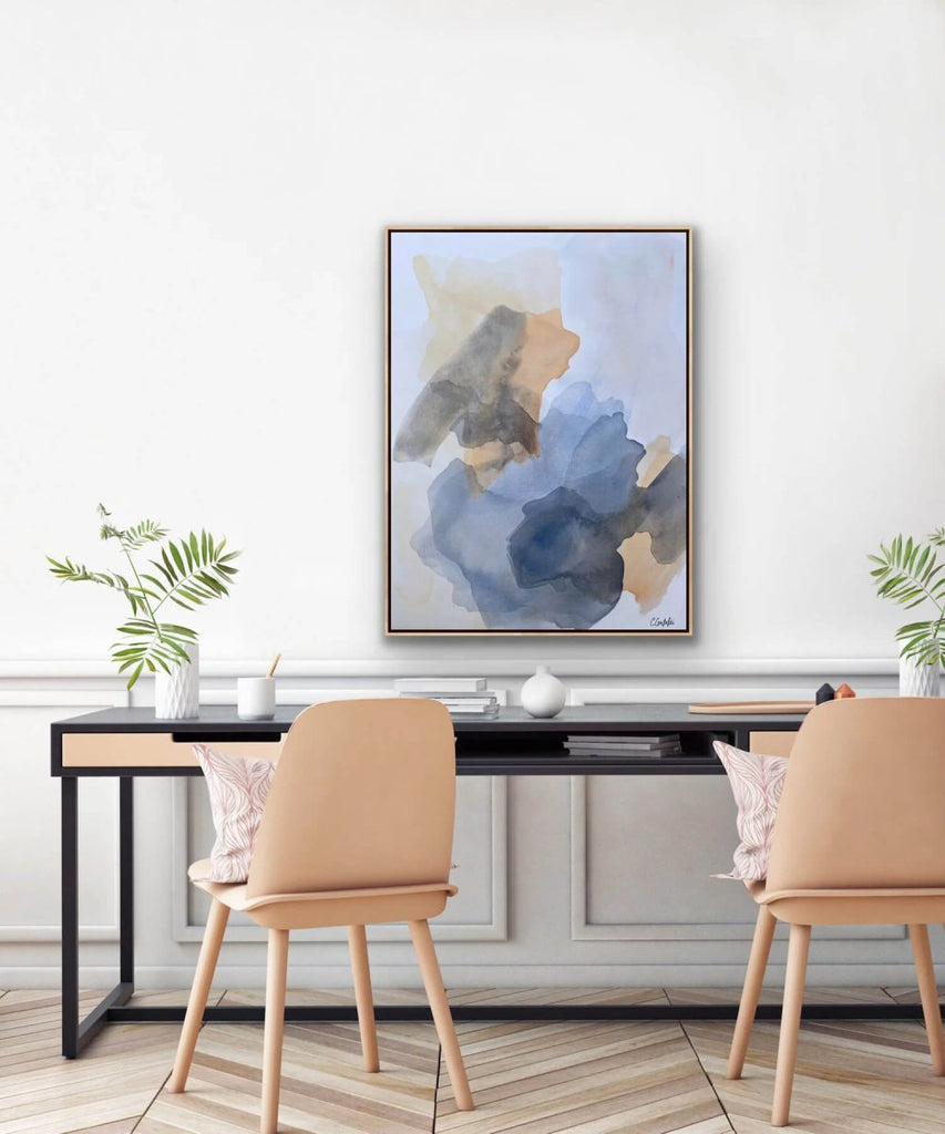 Sunrise Over Steel Blue Waters | 40" h x 30” w | Framed - Liza Pruitt