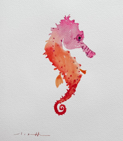 Sunset Seahorse | 9" h x 8" w - Liza Pruitt