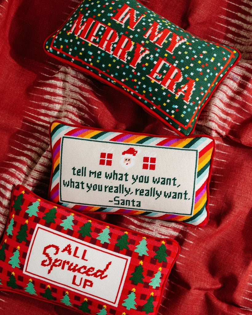 Tell Me What You Want Needlepoint Pillow - Liza Pruitt