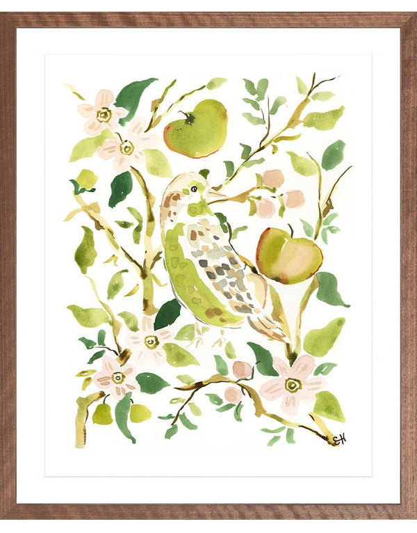 The "Bird in the Apple Tree" Garden Party Series, Fine Art Print - Liza Pruitt