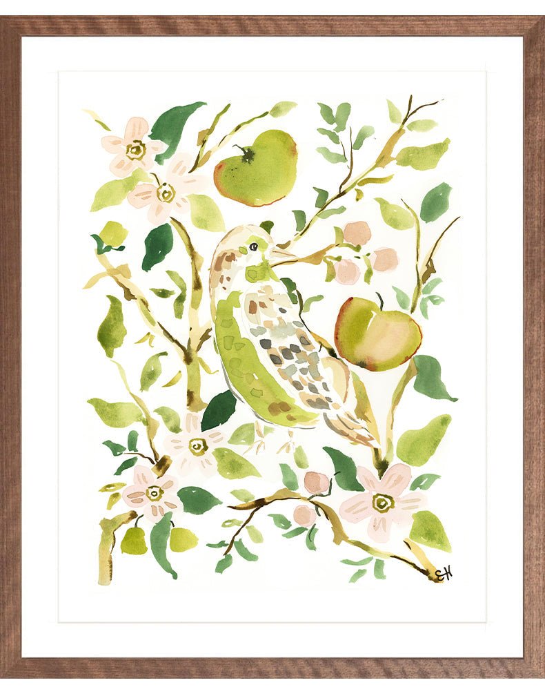 The "Bird in the Apple Tree" Garden Party Series, Fine Art Print - Liza Pruitt