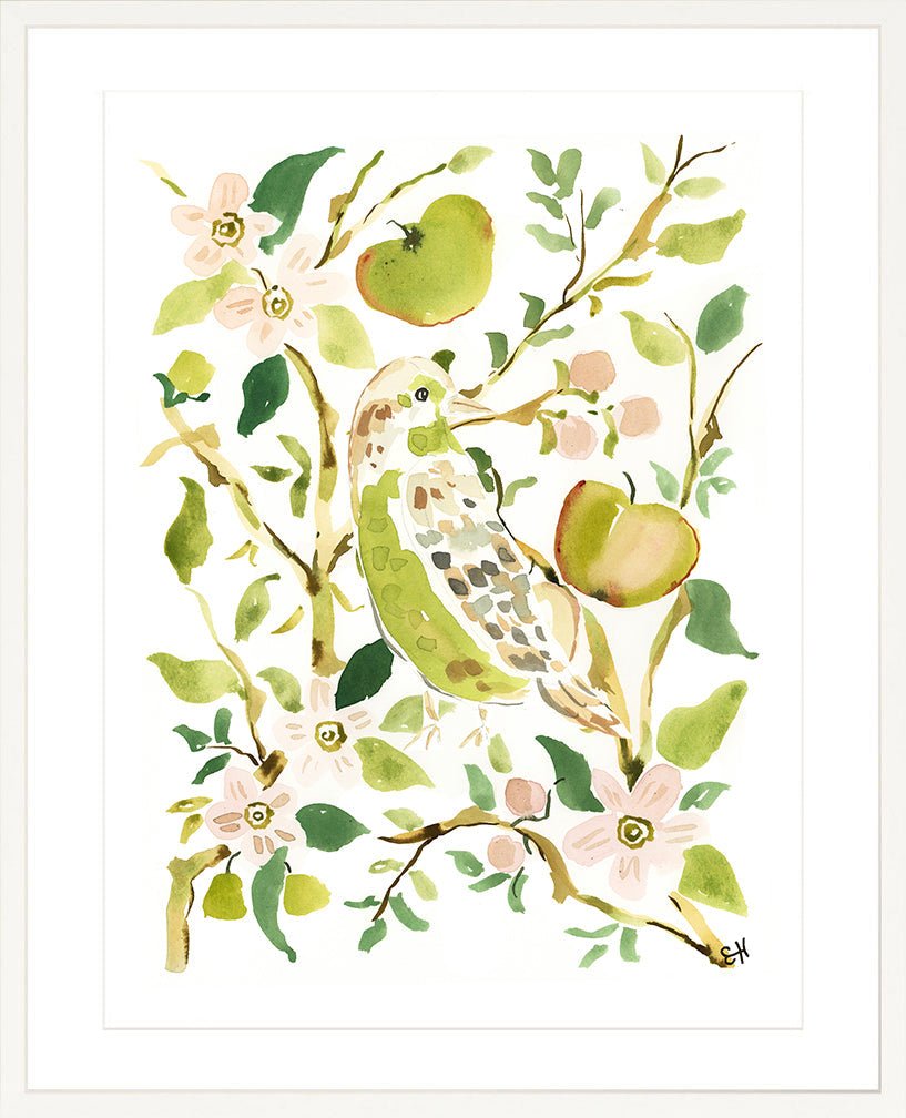 The "Bird in the Apple Tree" Garden Party Series, Fine Art Print - Liza Pruitt