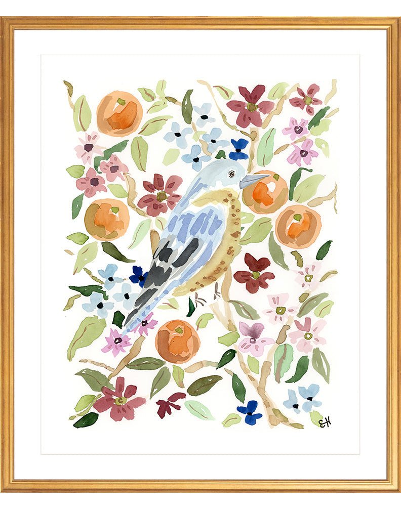 The "Bird in the Citrus" Garden Party Series, Fine Art Print - Liza Pruitt