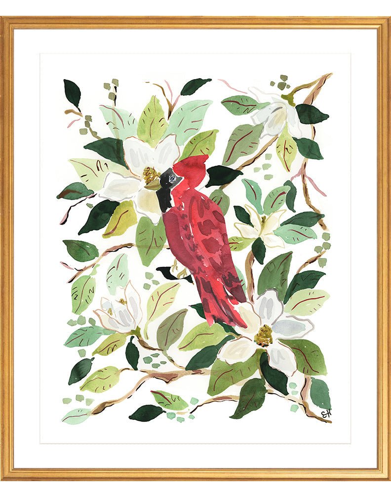 The "Bird in the Magnolias" Garden Party Series, Fine Art Print - Liza Pruitt