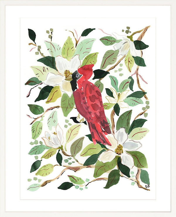 The "Bird in the Magnolias" Garden Party Series, Fine Art Print - Liza Pruitt