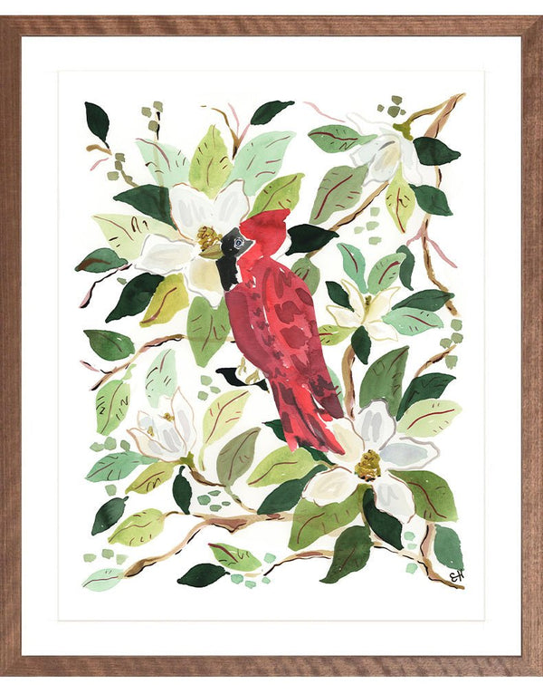The "Bird in the Magnolias" Garden Party Series, Fine Art Print - Liza Pruitt