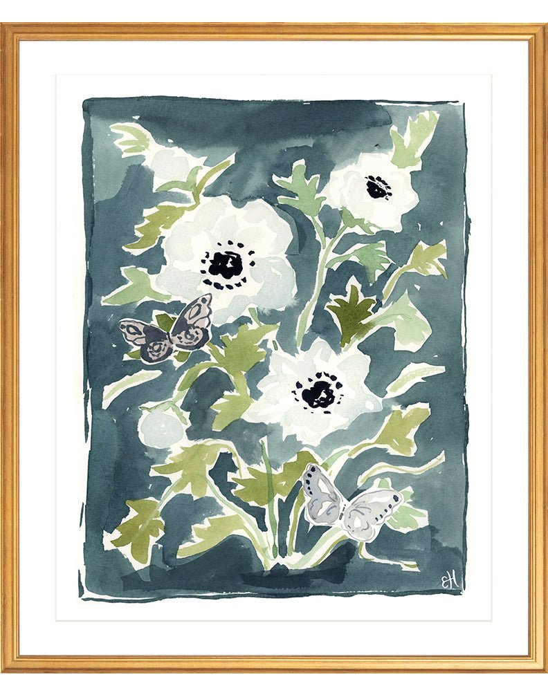 The "Botanical Indigo No. 1" Garden Party Series, Fine Art Print - Liza Pruitt