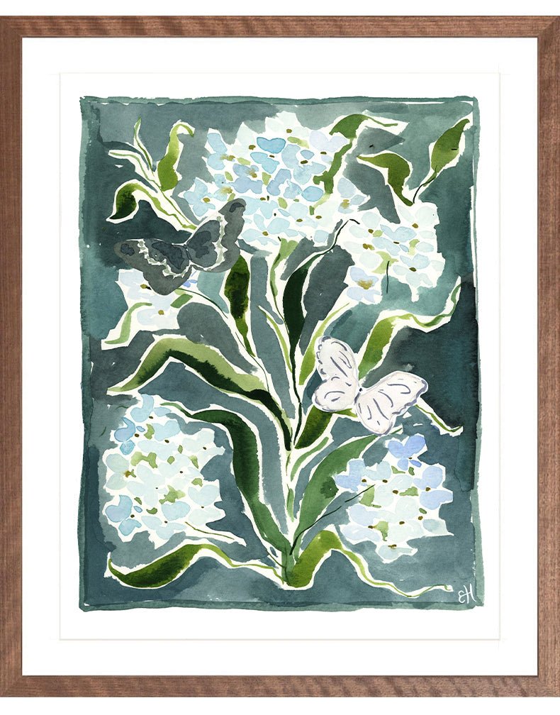 The "Botanical Indigo No. 2" Garden Party Series, Fine Art Print - Liza Pruitt