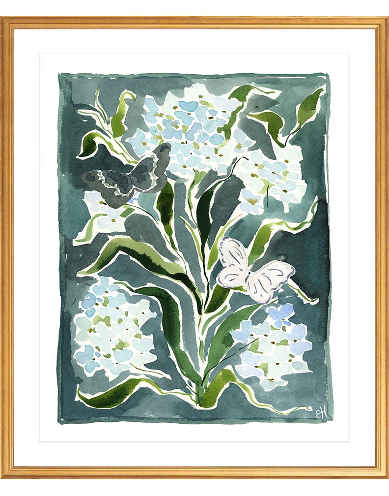 The "Botanical Indigo No. 2" Garden Party Series, Fine Art Print - Liza Pruitt