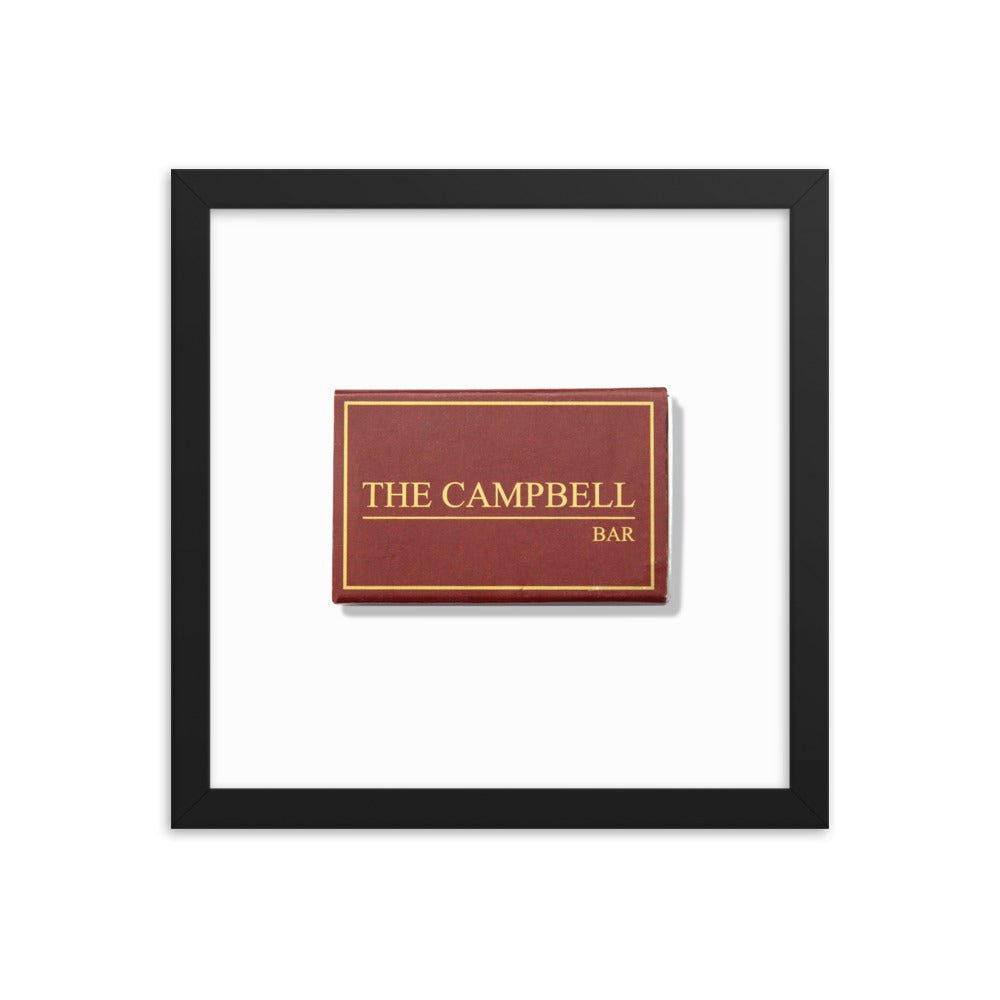 The Campbell Bar Matchbox Framed Print - Liza Pruitt