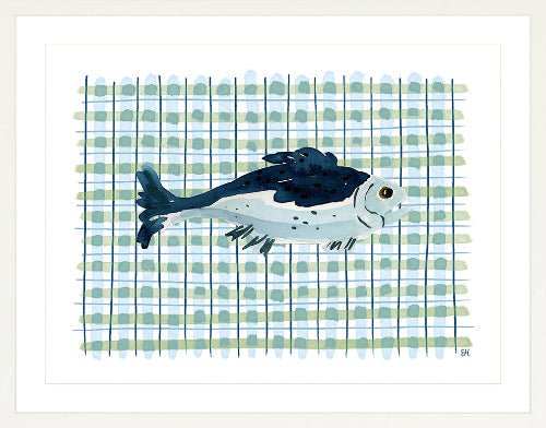 The "Deep Sea Plaids No. 2" Watercolor Fish Fine Art Print - Liza Pruitt