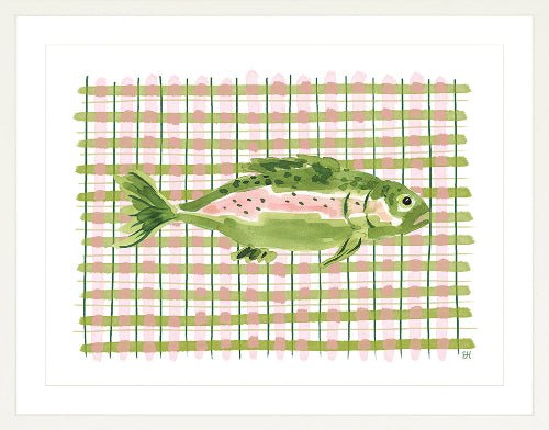 The "Deep Sea Plaids No. 3" Watercolor Fish Fine Art Print - Liza Pruitt