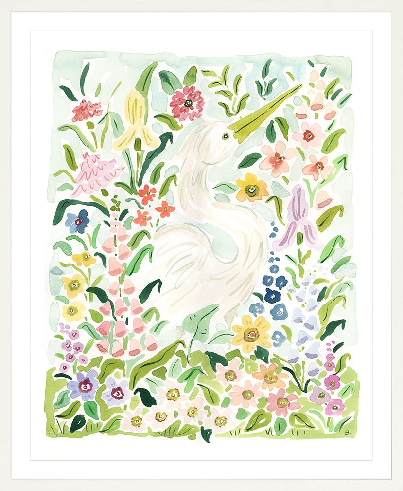 The "Flower Queen Egret" Fine Art Print - Liza Pruitt
