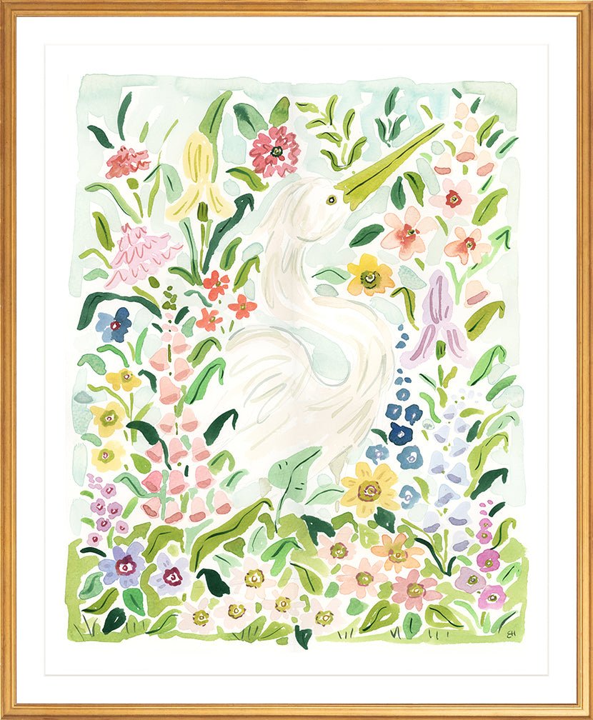 The "Flower Queen Egret" Fine Art Print - Liza Pruitt
