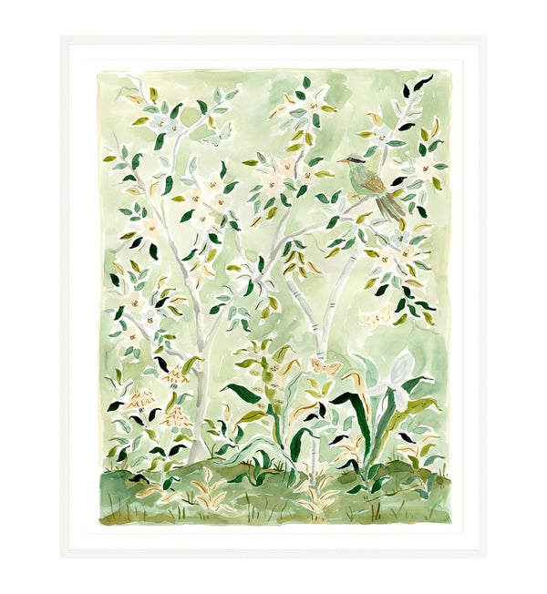 The "Green Canopies No. 1" Chinoiserie Fine Art Print - Liza Pruitt