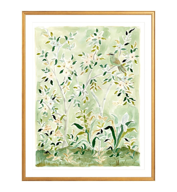 The "Green Canopies No. 1" Chinoiserie Fine Art Print - Liza Pruitt