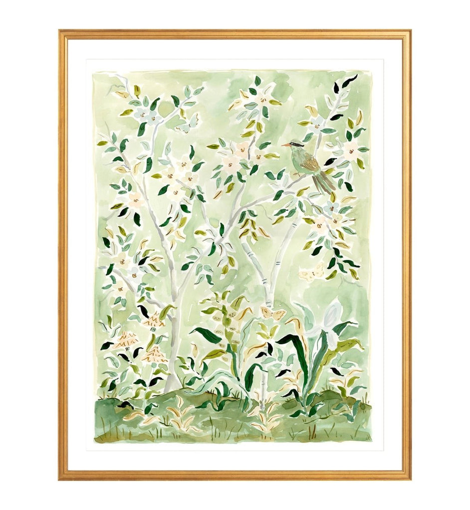 The "Green Canopies No. 1" Chinoiserie Fine Art Print - Liza Pruitt