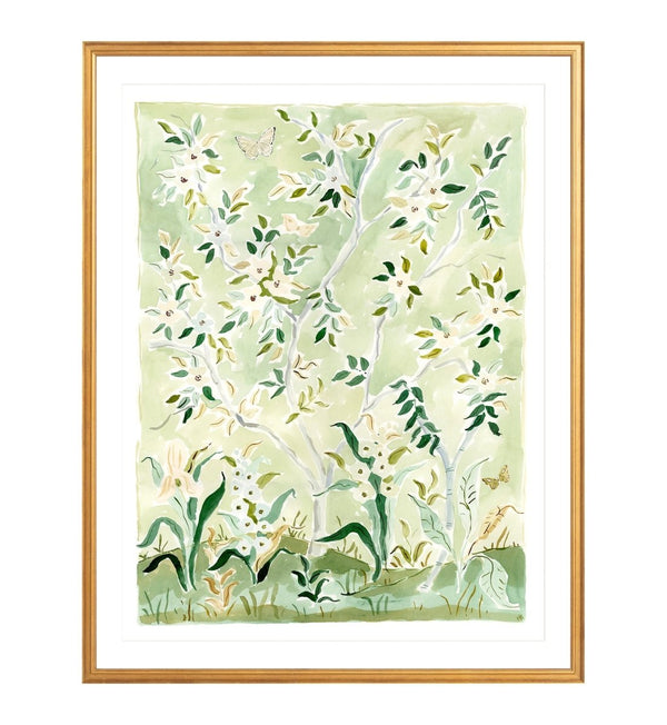 The "Green Canopies No. 2" Chinoiserie Fine Art Print - Liza Pruitt