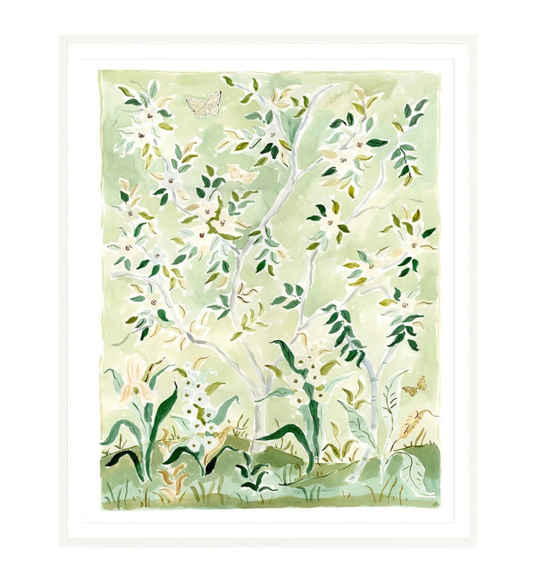 The "Green Canopies No. 2" Chinoiserie Fine Art Print - Liza Pruitt