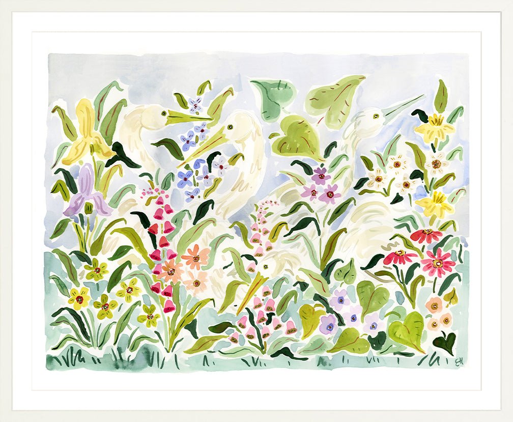 The " Heron Girls in the Garden" Fine Art Print - Liza Pruitt