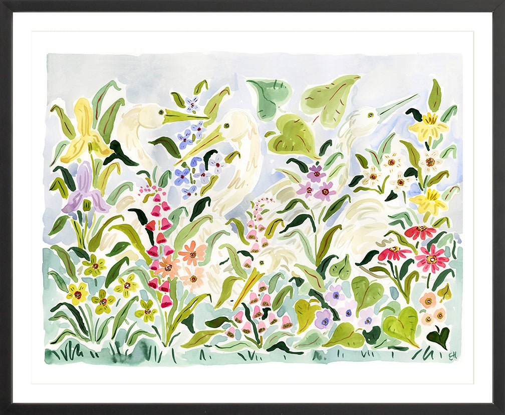 The " Heron Girls in the Garden" Fine Art Print - Liza Pruitt