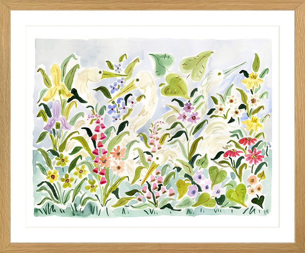 The " Heron Girls in the Garden" Fine Art Print - Liza Pruitt