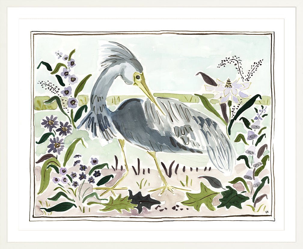 The "Heron in a Lavender Haze" Fine Art Print - Liza Pruitt