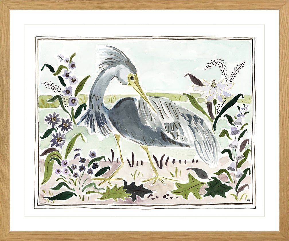 The "Heron in a Lavender Haze" Fine Art Print - Liza Pruitt