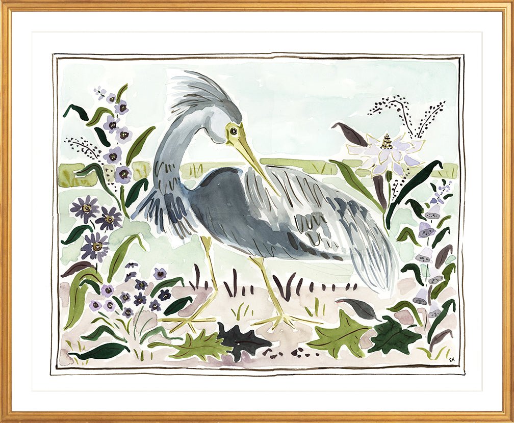 The "Heron in a Lavender Haze" Fine Art Print - Liza Pruitt
