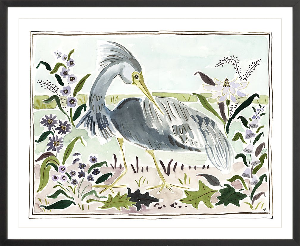 The "Heron in a Lavender Haze" Fine Art Print - Liza Pruitt