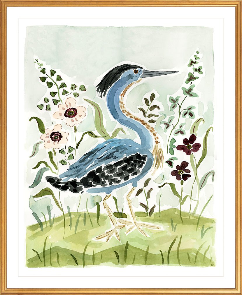 The "Indigo Blue Heron" Fine Art Print - Liza Pruitt
