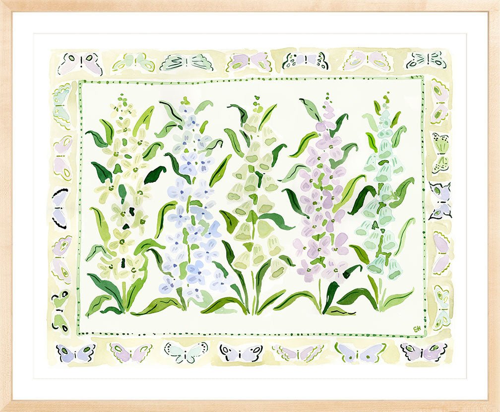 The "Lilac Butterfly Charms" Fine Art Print, Flower Charms Series - Liza Pruitt