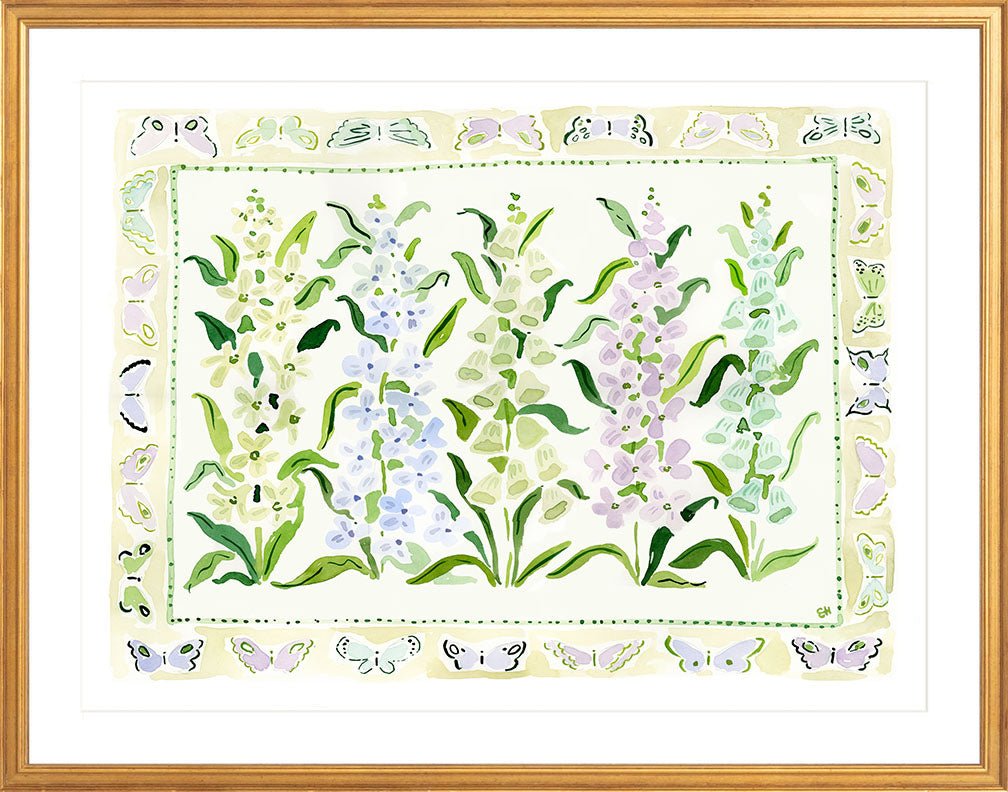 The "Lilac Butterfly Charms" Fine Art Print, Flower Charms Series - Liza Pruitt